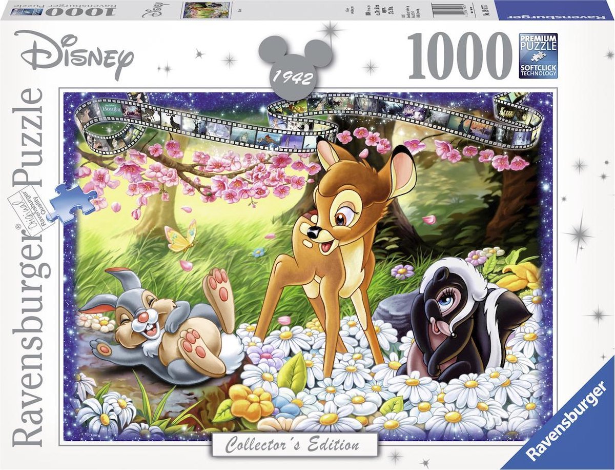 Ravensburger puzzel disney bambi - legpuzzel - 1000 stukjes