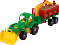 Klassischer Cavallino-Traktor mit Anhänger und Holz, 61 cm