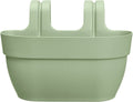 Elho vibia campana easy hanger m 36 - balkonbak met ophanghaken - 100% gerecycled plastic - ø 36.0 x h 26.5 cm - pistachegroen