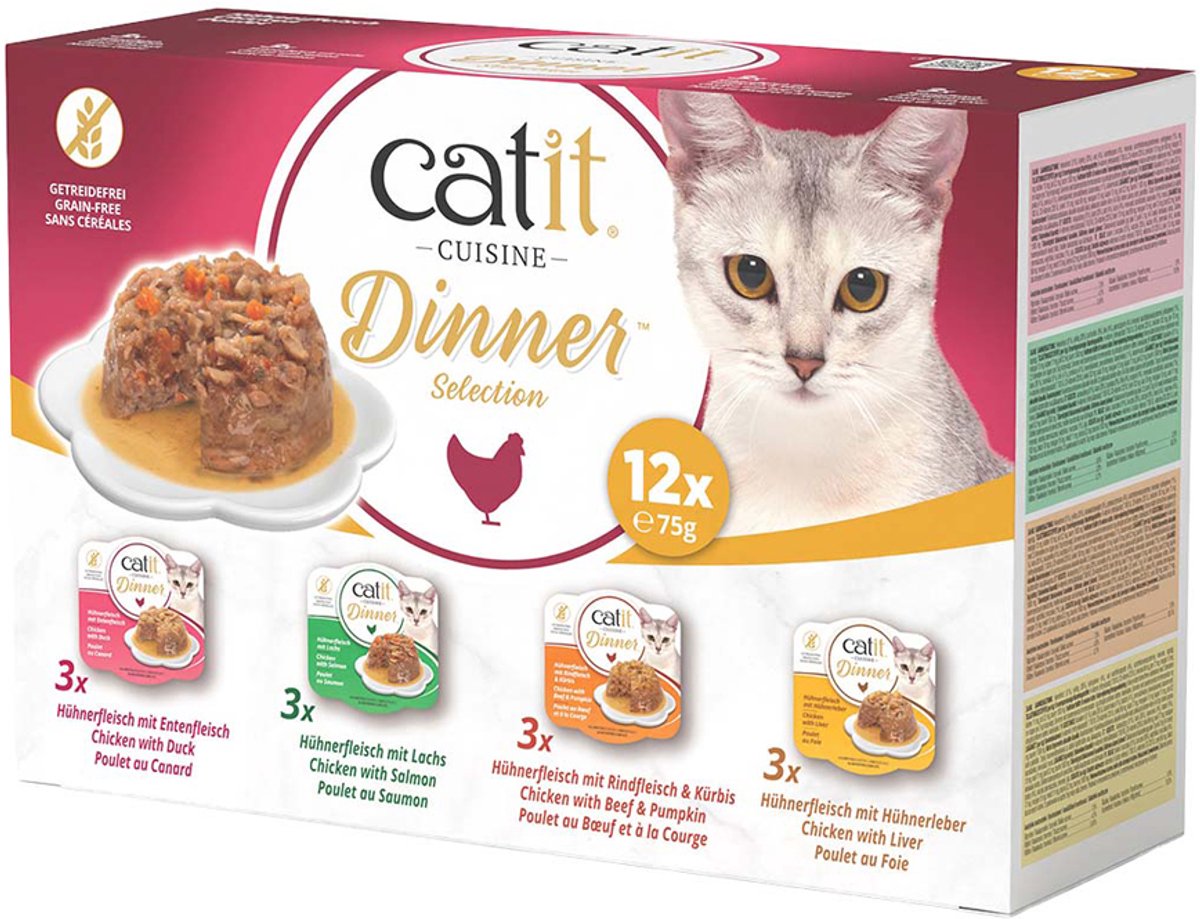 Catit design catit cuisine dinner selection - kip - 12 x 75 g