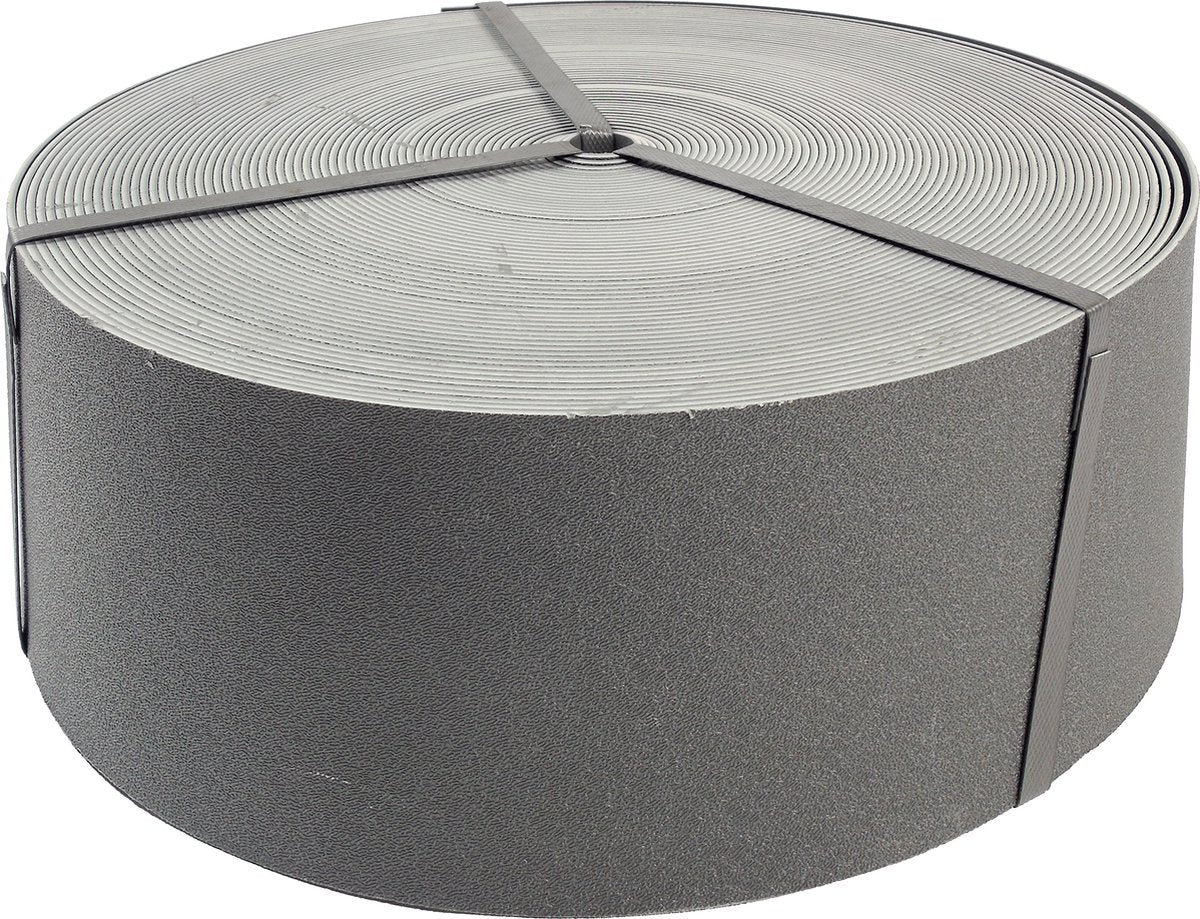 Nature - borderrand op rol - grijs - 15cm x 40m - 3mm dik - flexibel