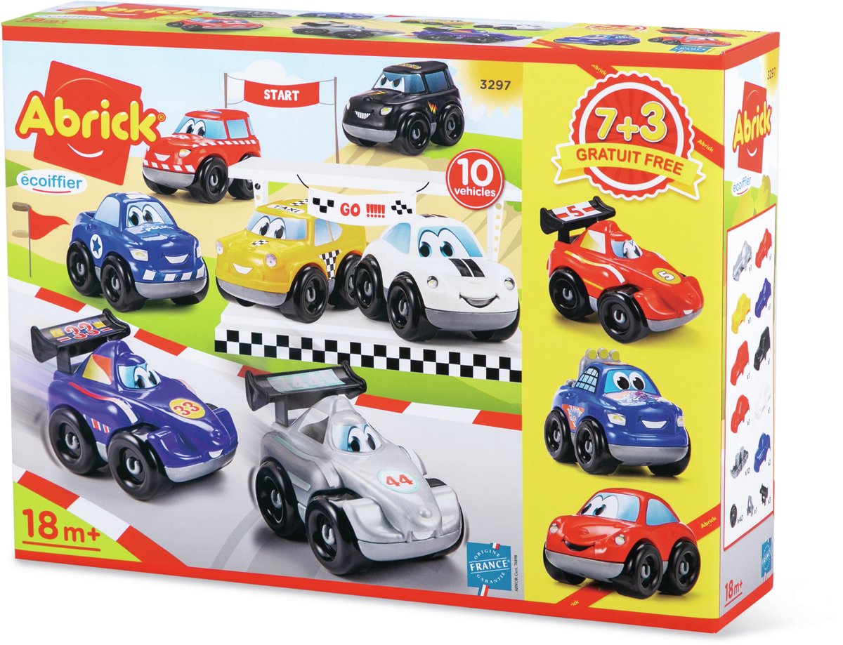 Ecoiffier abrick racewagens - 10st.