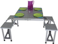 Campingtisch Limoux 86 x 68 cm Aluminium grau