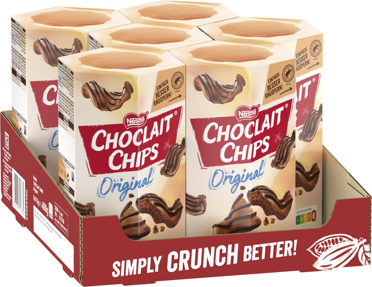 Nestle choclait chips brown (6x 115gr)