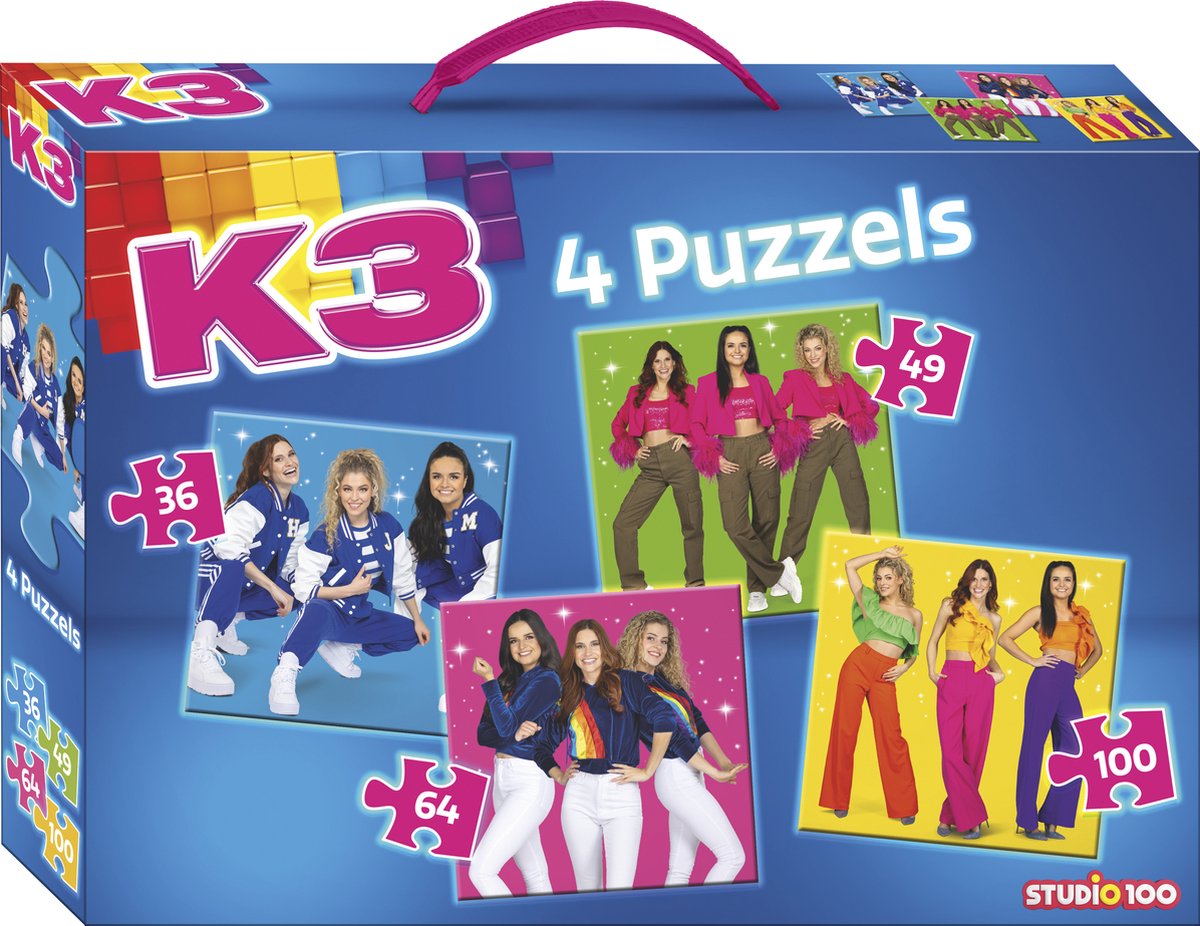 Studio 100 k3 4in1 puzzel - sterretjes