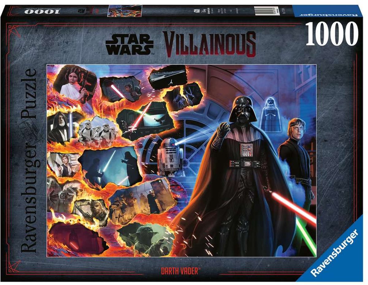 Ravensburger puzzel star wars villainous: darth vader - legpuzzel - 1000 stukjes