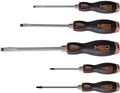 Neo - schroevendraaierset - 5 stuks - magnetische punt - driekantige handgreep