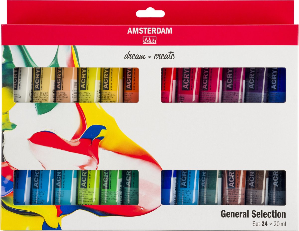 Amsterdam All Acrylics Amsterdam • Standard-Serie Acrylfarben, allgemeines Sortiment, 24 x 20 ml