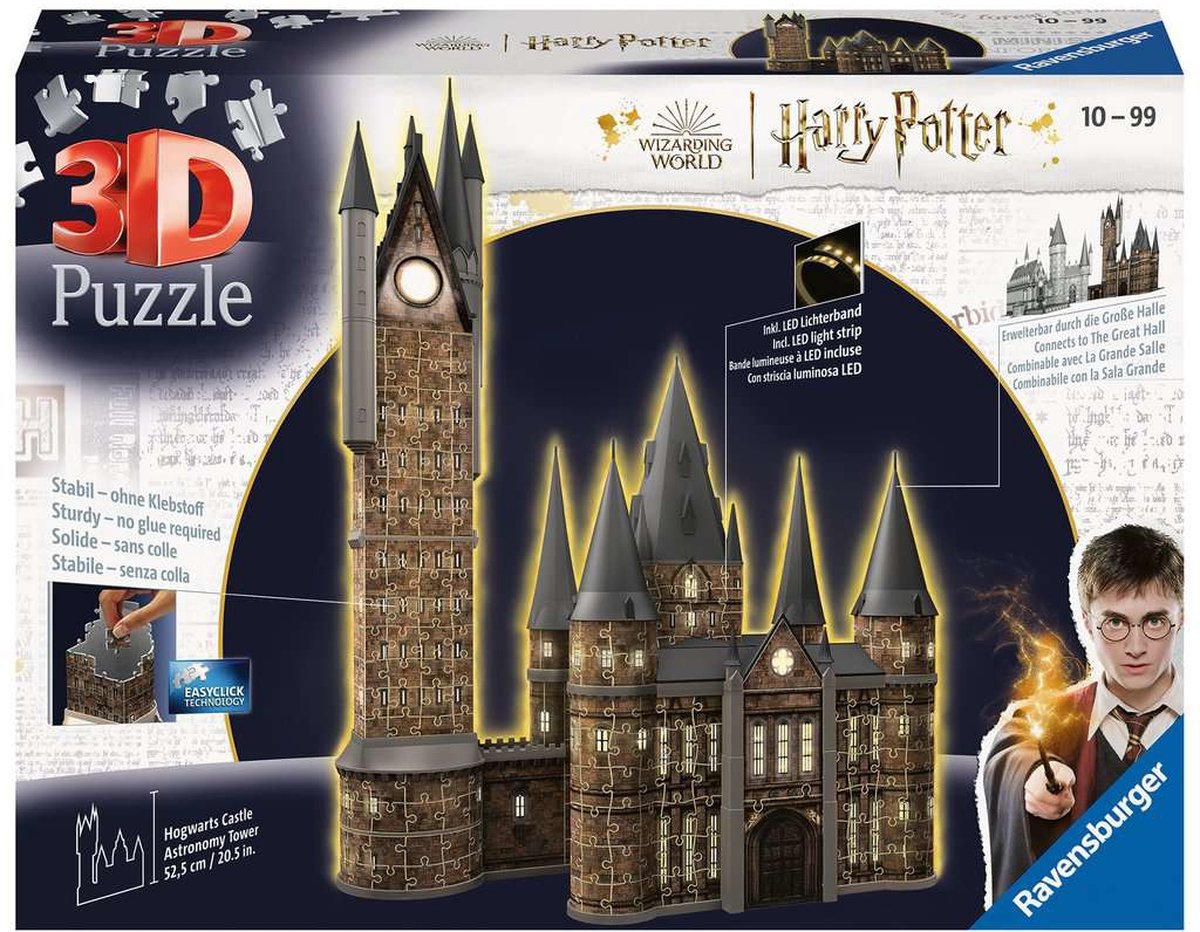Ravensburger 3D-Puzzle Hogwarts Astronomie Toren (Nachtausgabe), 540.
