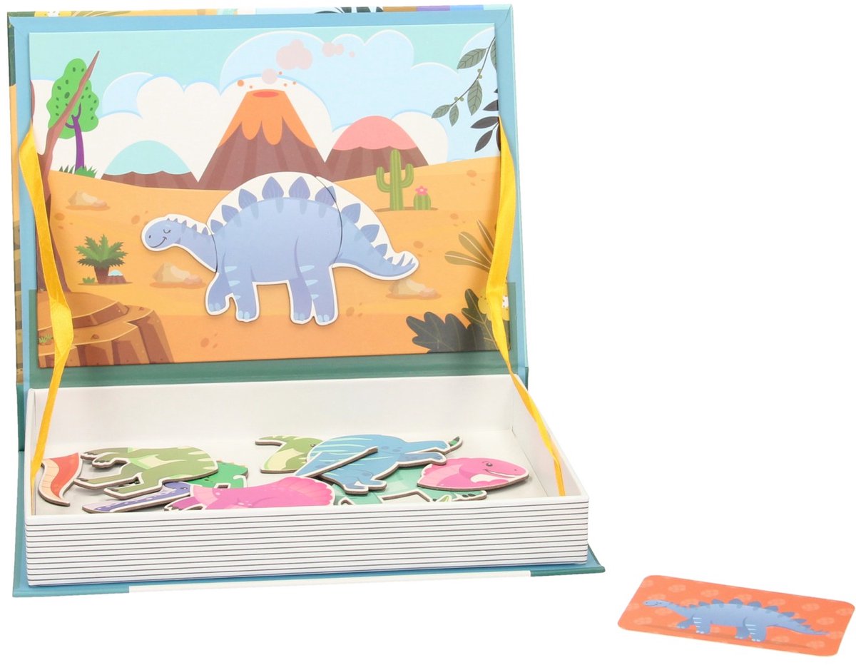Magnetbuch - Dinosaurier, 36 Teile.