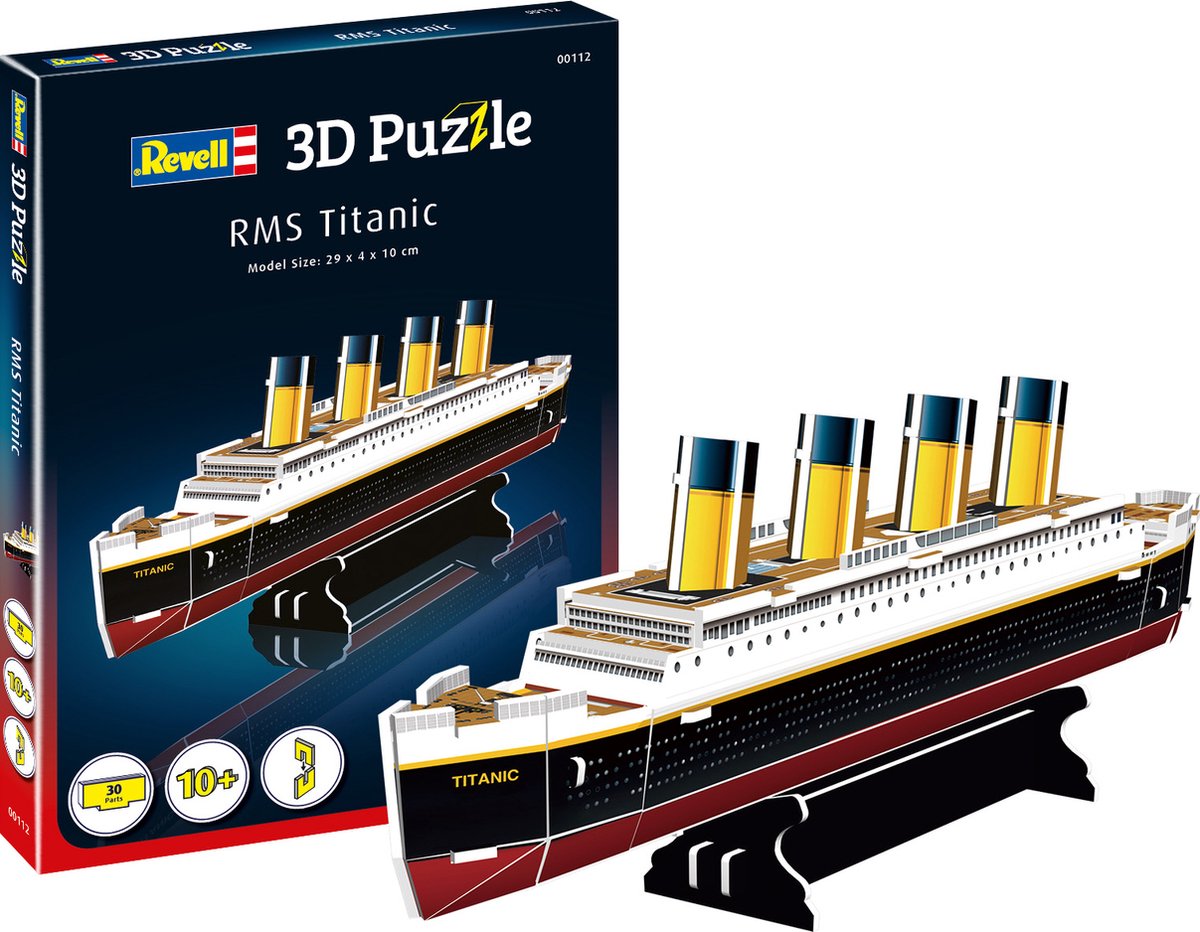 Revell 3D-Puzzle-Set – RMS Titanic, 30 Teile.