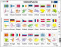 Larsen drapeaux et capitales de l’union européenne – puzzle mémo – union européenne – drapeaux et capitales – puzzle éducatif pour enfants – 54 pièces – fabriqué en norvège – pièces extra épaisses de 2,5 mm – plateau avec bord fixe