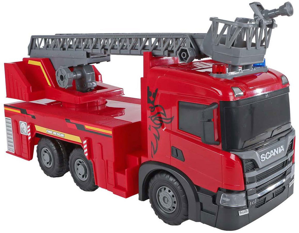 2-teiliges Scania-Feuerwehrauto mit Reibungsantrieb, Licht und Sound