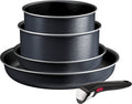 Tefal ingenio so light - pannenset - 5-delig - inductie - stapelbaar - afneembare handgrepen - ruimtebesparend
