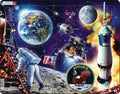 Selecta Larsen Puzzle Reise zum Mond - Raumfahrt Apollo 11, 50 Teile.