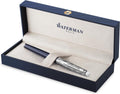 Waterman hémisphère vulpen | metaal-blauwe lak met palladium detail | gebeitelde dop | roestvrij staal fijne penpunt
