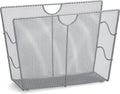 Zeller tijdschriftenrek houder - zilver - 39 x 27 cm - metaal