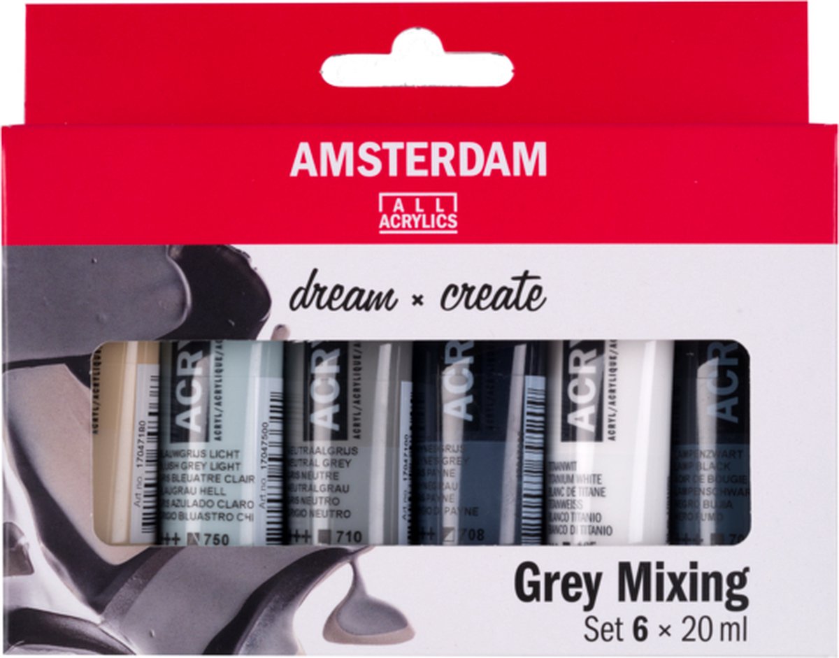 Amsterdam All Acrylics Amsterdam • Standard-Serie Acrylfarbe Grautöne Set 6x20ml