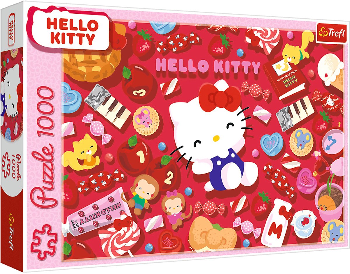 Trefl puzzel hello kitty - 1000 stukjes - legpuzzel voor kinderen.