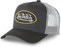 Von dutch - snapback trucker cap cla6 | one size | verstelbaar | druksluiting - zwart grijs