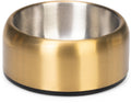 Designed by lotte noar voerbak hond - eetbak drinkbak - vaatwasserproof - anti-slip - rvs - goud - 470ml