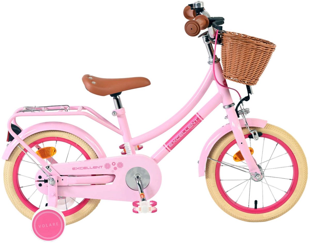 Volare Volare Kinderfahrrad Mädchen 14 Zoll rosa