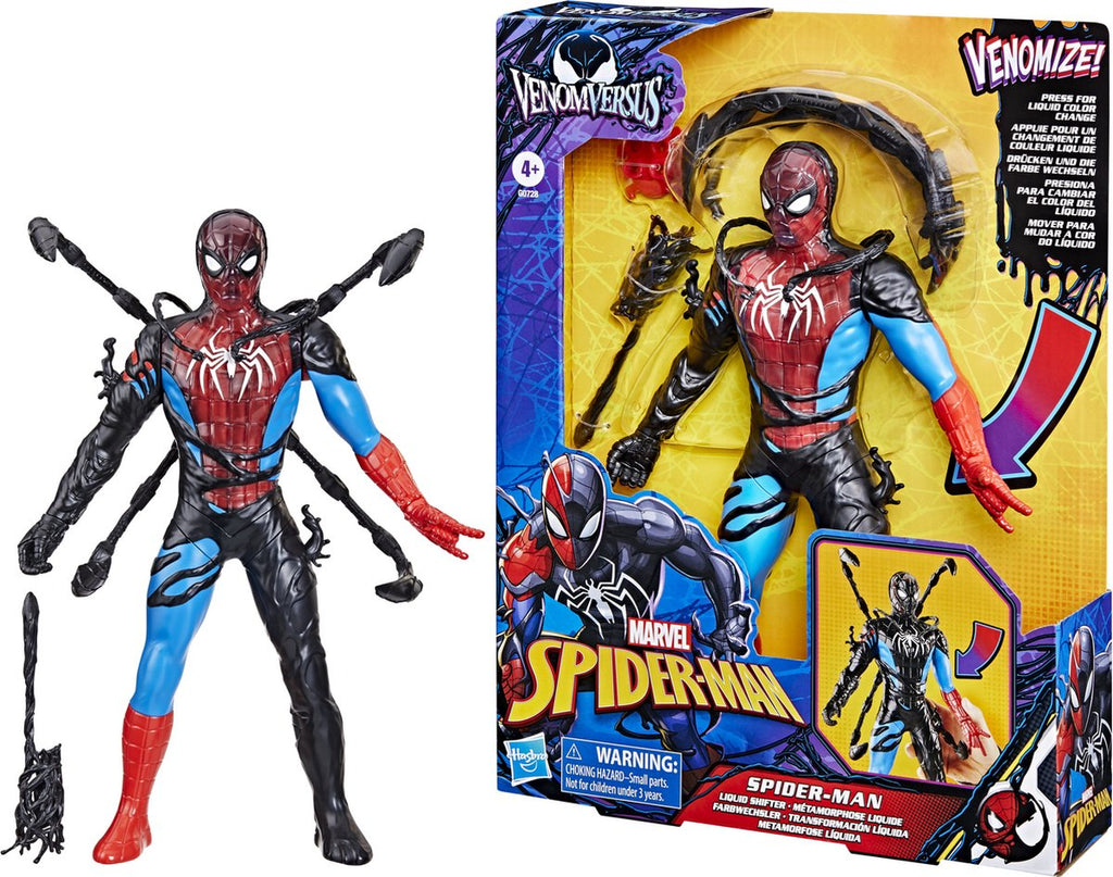 Hasbro marvel spider-man venom versus spider-man liquid shifter speelfiguur