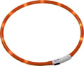 Flamingo led halsband 70 cm oranje