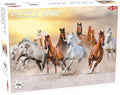 Tactic wild horses – puzzel – 1000 stukjes – galopperende paarden in de natuur – dynamische dierenfotografie – hoogwaardige scandinavische kwaliteit