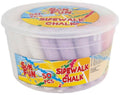 Seizoen stoepkrijt sun fun 105x25mm 8x6 kleuren in emmer