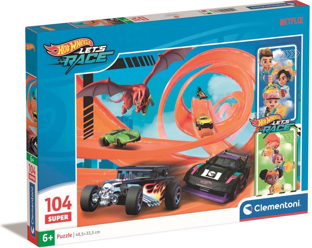 Clementoni Legpuzzel Super Color Hot Wheels, 104.