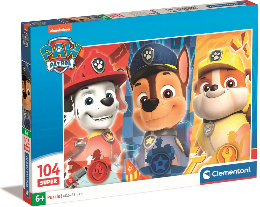 Clementoni Puzzle Super Color Paw Patrol Nahaufnahme, 104 Teile.