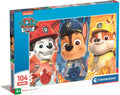 Clementoni Puzzle Super Color Paw Patrol Nahaufnahme, 104 Teile.
