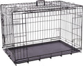 Flamingo hondenbench l – opvouwbare hondenbench draadkooi zwart – 93x59x62,5 cm – hondenbench nyo zwart