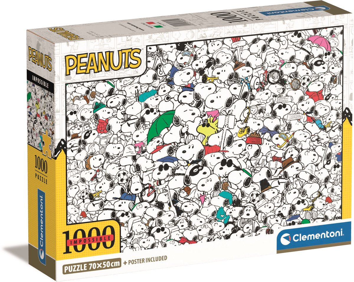 Clementoni Puzzle Impossible Peanuts Snoopy, 1000 Teile.