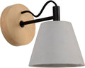 Lucide possio - wandlamp - 1xe14 - grijs - japandi