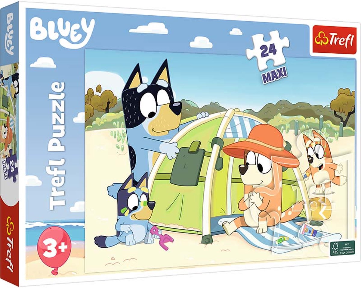 Trefl - puzzles - 24 maxi - bluey's great day bbc bluey
