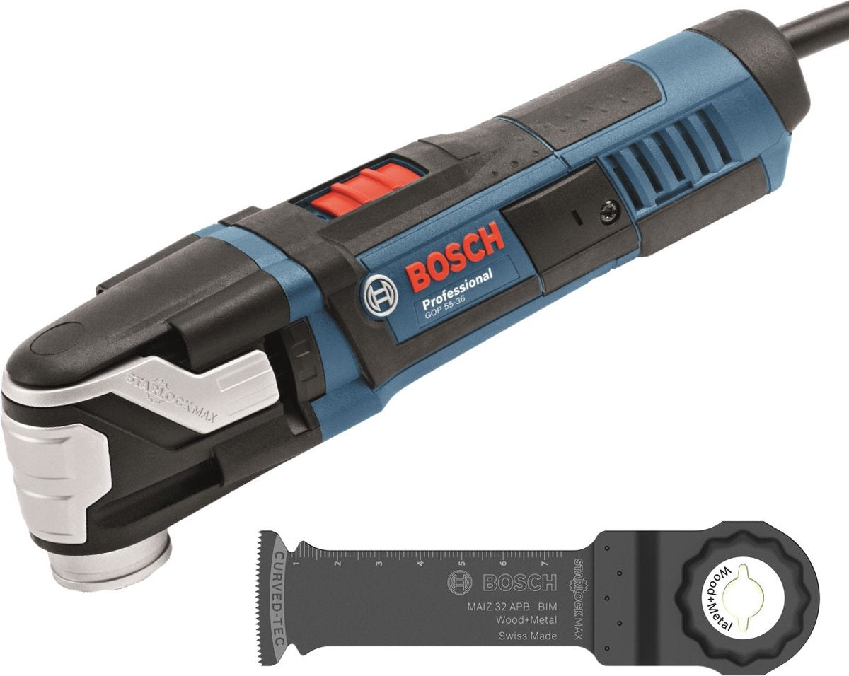 Bosch blauw bosch professional gop 55-36 multitool - oscillerend - 550 watt - inclusief 1 accessoire