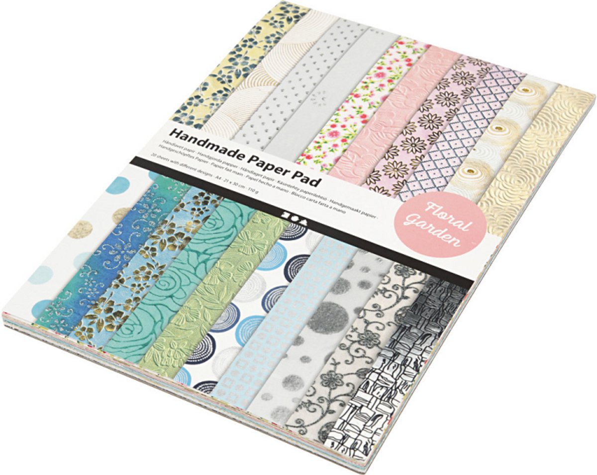 Creativ company https: www.cchobby.nl handgeschept-papier-a4-vel-210x297-mm-110-150-gr-20-vel-1-doos