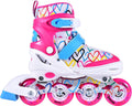 Move inline skates - love m 34-37 - wit roze - verstelbaar maat 34 tot 37