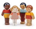 Tender leaf poppen familie - caramel meisje houten speelgoed popje.