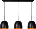 Lucide nolan - hanglamp - 3xe27 - zwart