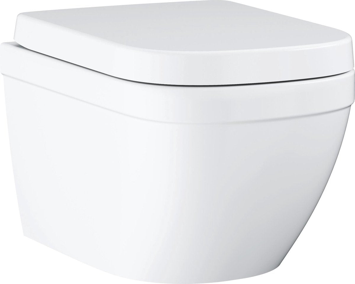 Grohe euro hangend toiletpot met deksel - soft close - keramiek - wit