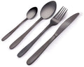 Alpina set bestek - 4-persoons: 4 messen, 4 vorken, 4 eetlepels, 4 kleine lepels - vaatwasserbestendig - rvs - zwart