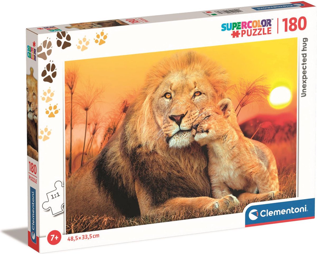 Clementoni Puzzle Super Color Unerwartete Umarmung, 180 Teile.