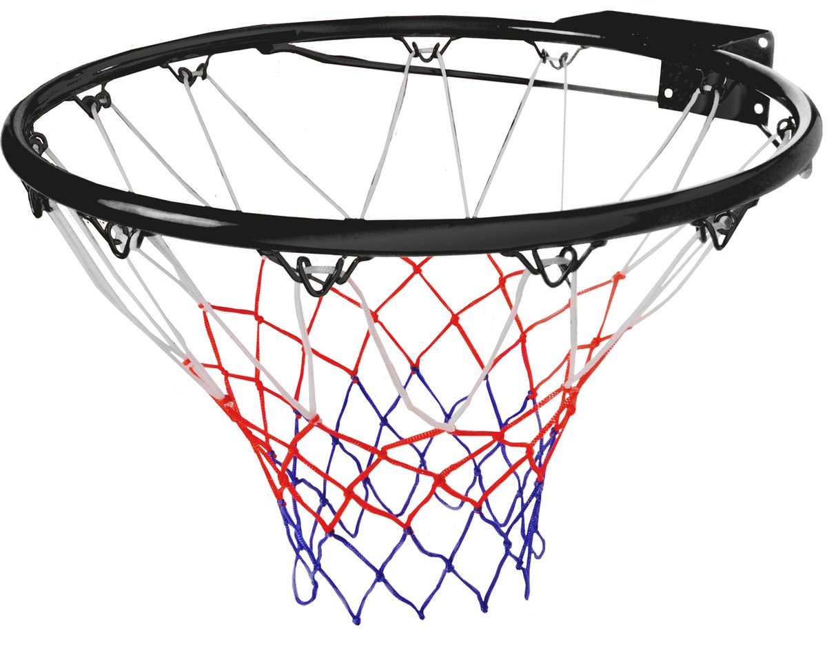 Angel Sports Basketballkorb mit Netz 46 cm schwarz