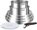 Tefal ingenio emotion l8968s04 – 8-delige pannenset – inox braadpannen steelpannen – afneembare handgreep – hermetische deksels – stapelbaar – inductie ovenbestendig
