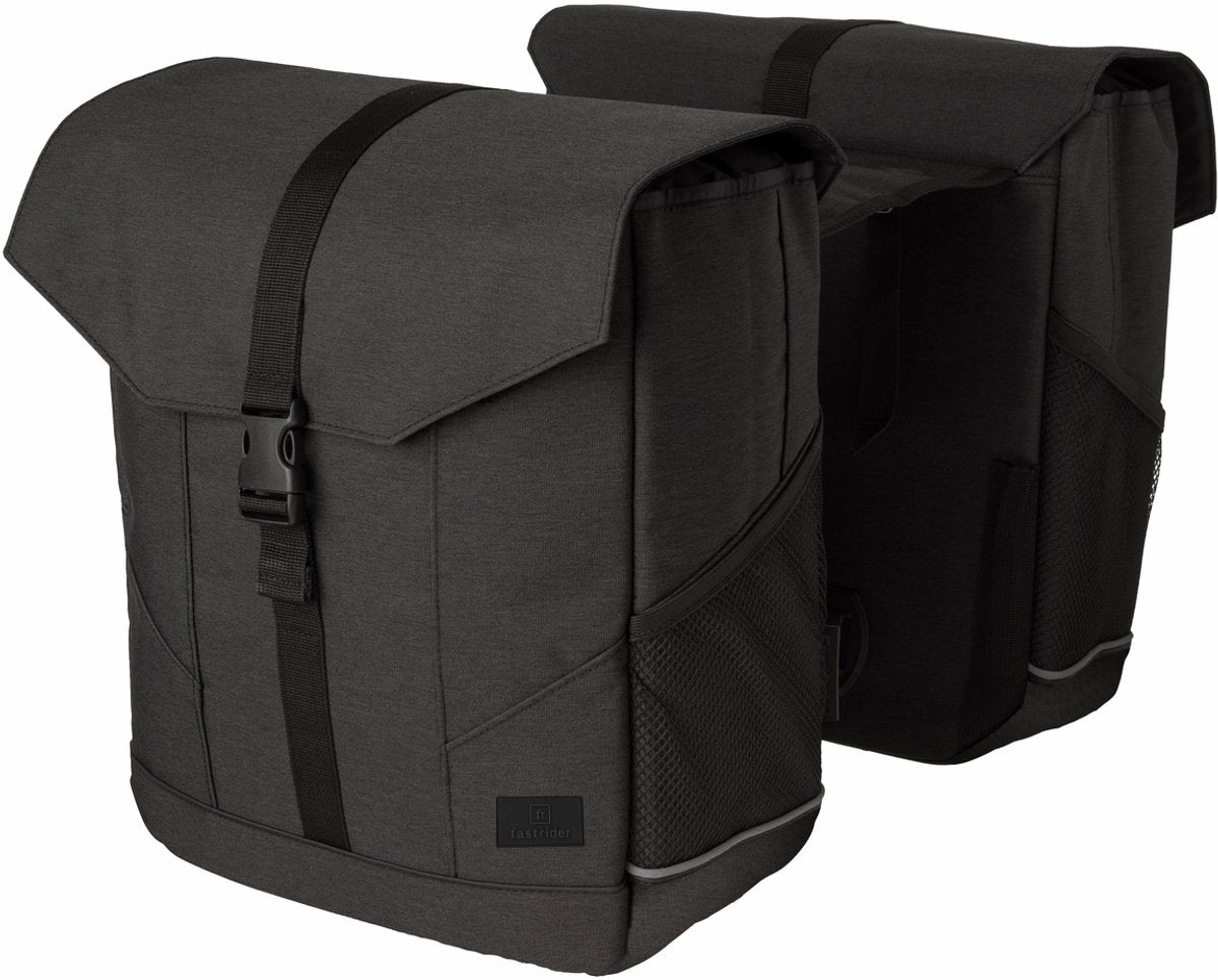 Fastrider pendler dubbele fietstas basics grijs
