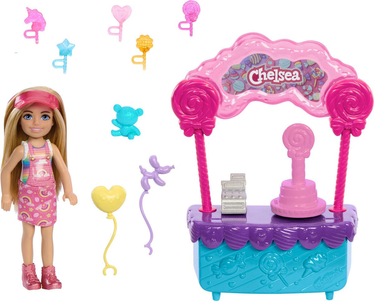Barbie chelsea - lollipop candy playset - speelgoedset met snoepjes