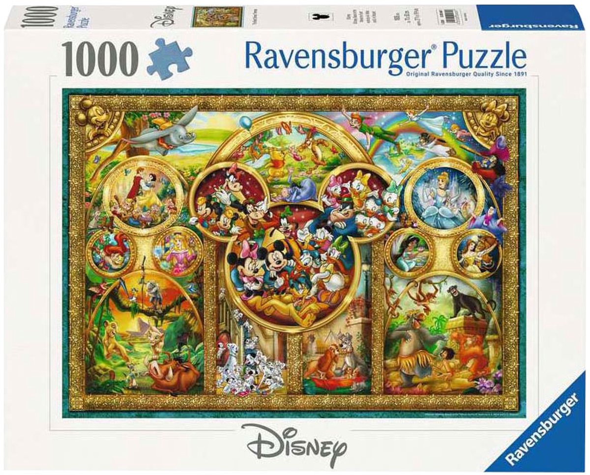 Ravensburger Puzzle mit den schönsten Disney-Motiven, 1000 Teile.